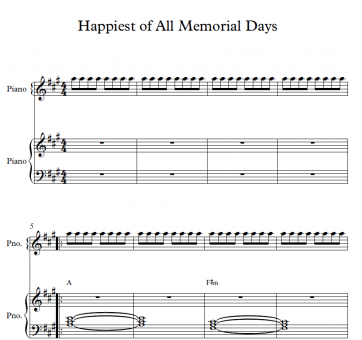 תווים Acollective - Happiest of all Memorial Days