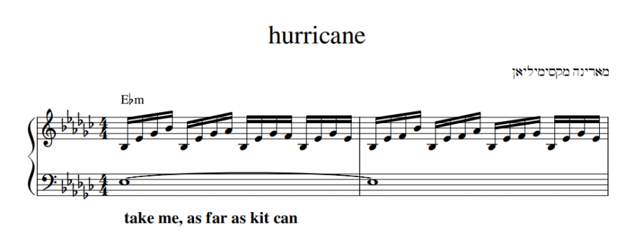 תווים מארינה מקסימיליאן - Hurricane