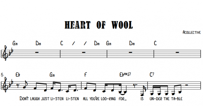 תווים Acollective - heart of wool