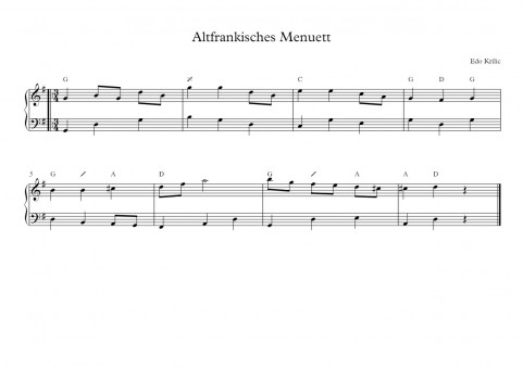 תווים Edo Krilic - Altfrankisches Menuett