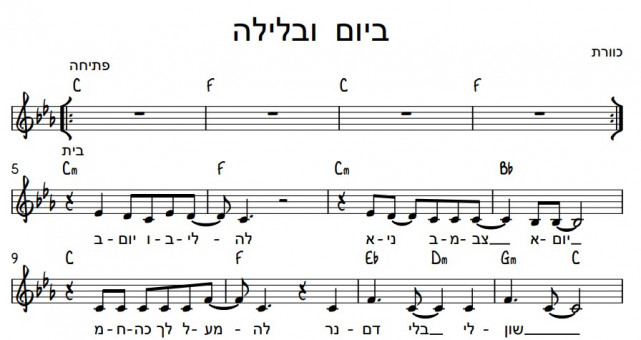 תווים כוורת - ביום ובלילה