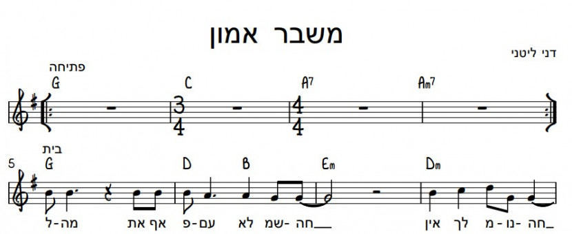 תווים דני ליטני - משבר אמון